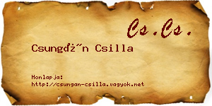 Csungán Csilla névjegykártya