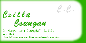 csilla csungan business card